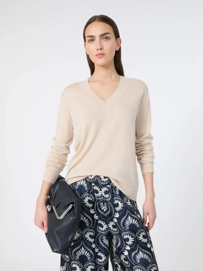 Wool and cashmere sweater, beige
