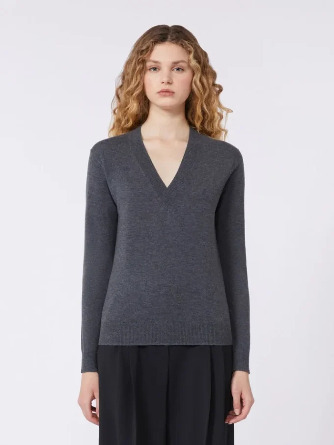 Wool and cashmere sweater, dark grey
