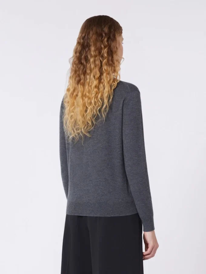 Wool and cashmere sweater, dark grey