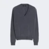 Wool and cashmere sweater, dark grey