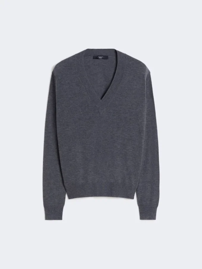 Wool and cashmere sweater, dark grey