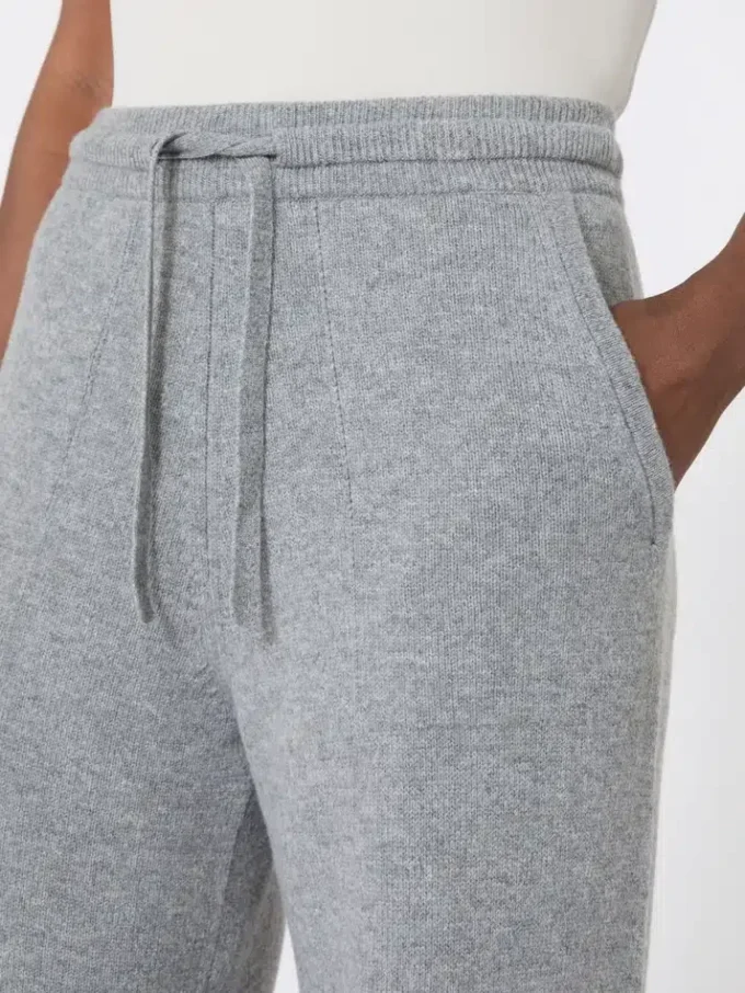 Wool and cashmere trousers, medium grey