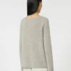 Wool and cashmere yarn sweater, beige