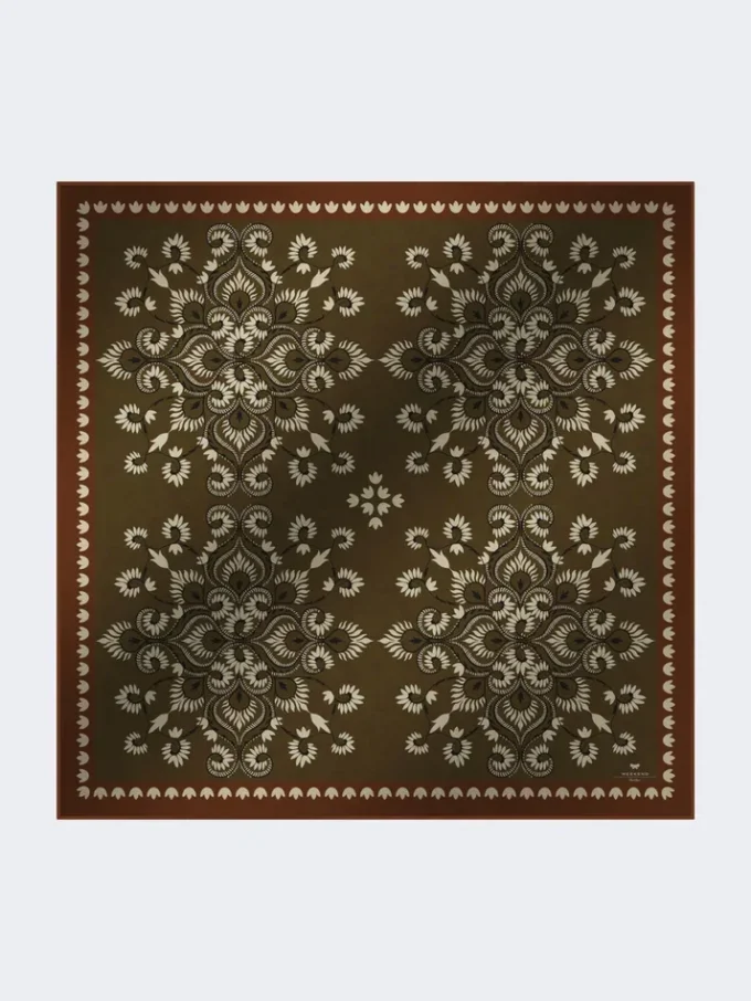 Wool and silk stole, caramel