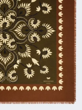 Wool and silk stole, caramel Wool and silk stole, caramel