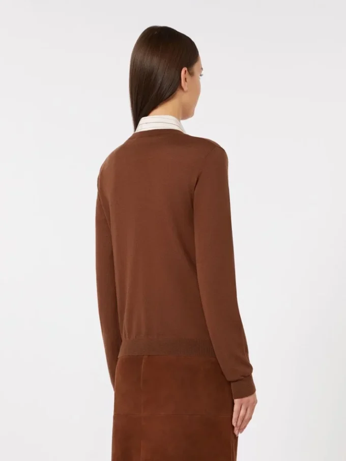 Wool and silk sweater, chocolate