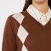 Wool and silk sweater, chocolate