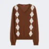 Wool and silk sweater, chocolate