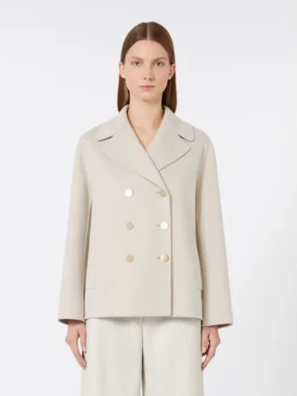 Wool broadcloth jacket, sand