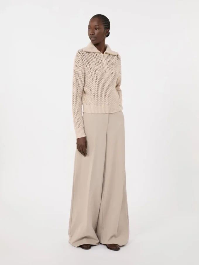 Wool, cashmere and lurex sweater, albino
