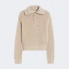 Wool, cashmere and lurex sweater, albino