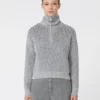 Wool, cashmere and lurex sweater, light grey