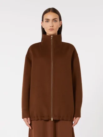 Wool, cashmere and silk coat, chocolate