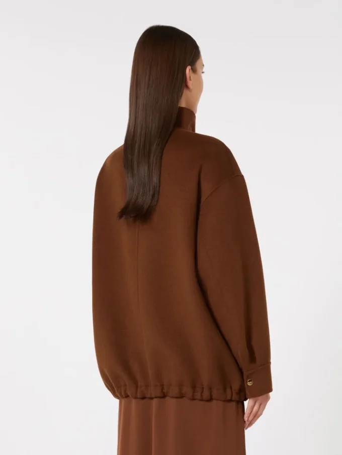 Wool, cashmere and silk coat, chocolate