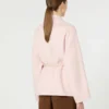 Wool, cashmere and silk robe coat, pink Wool, cashmere and silk robe coat, pink