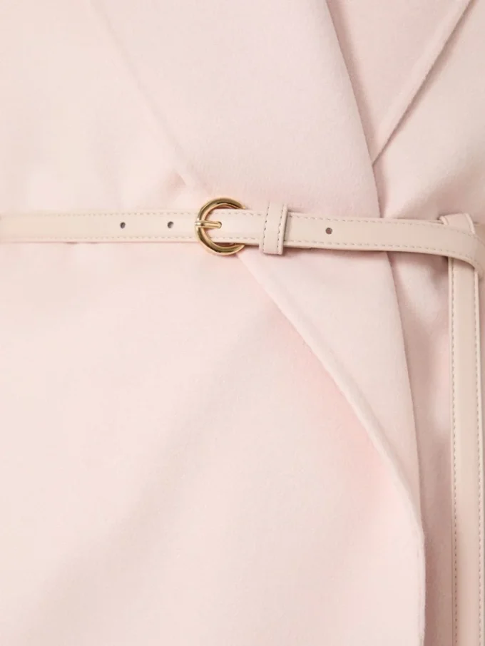 Wool, cashmere and silk robe coat, pink Wool, cashmere and silk robe coat, pink