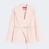 Wool, cashmere and silk robe coat, pink Wool, cashmere and silk robe coat, pink