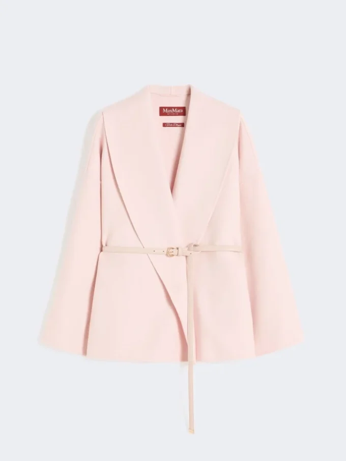 Wool, cashmere and silk robe coat, pink Wool, cashmere and silk robe coat, pink