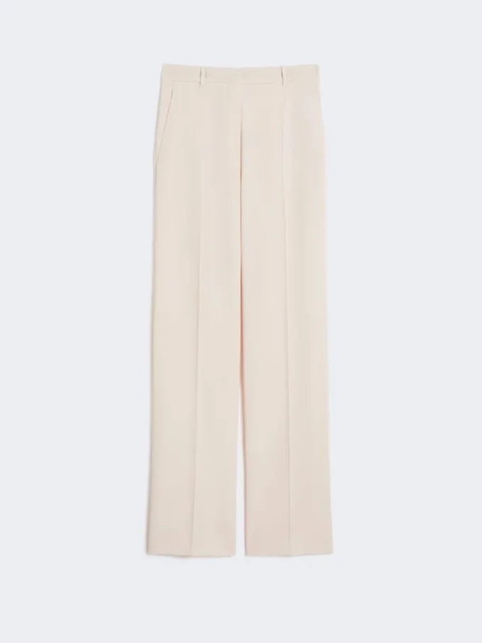 Wool crepe trousers, pink