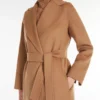 Wool drap wrap coat, camel Wool drap wrap coat, camel