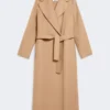 Wool drap wrap coat, camel Wool drap wrap coat, camel
