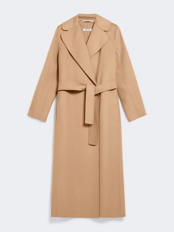 Wool drap wrap coat, camel Wool drap wrap coat, camel