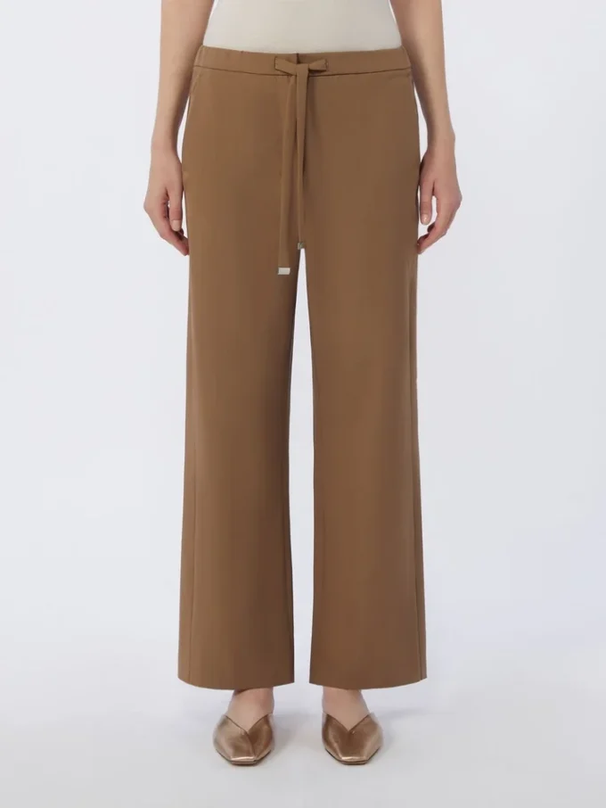 Wool gabardine trousers, camel