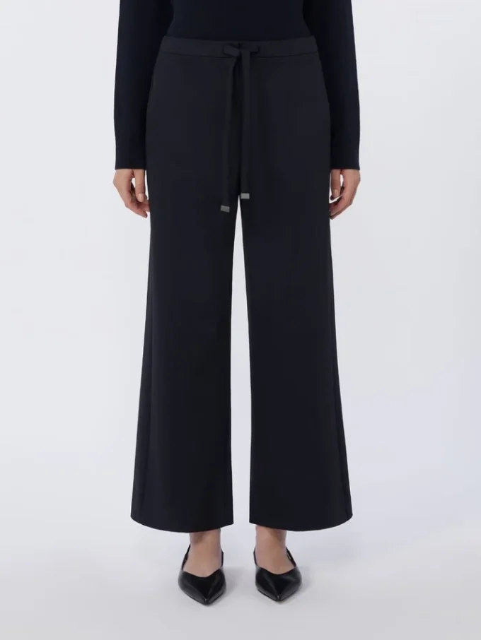Wool gabardine trousers, ultramarine