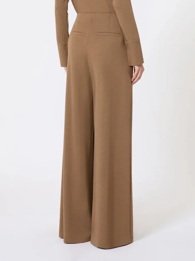 Wool jersey trousers, tobacco Wool jersey trousers, tobacco