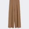 Wool jersey trousers, tobacco Wool jersey trousers, tobacco