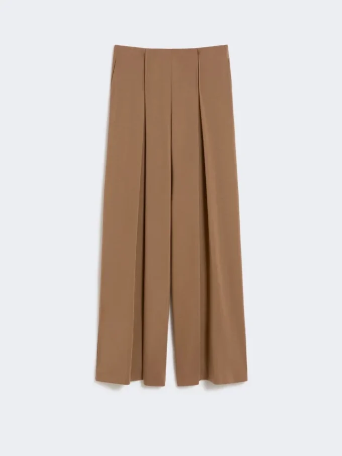 Wool jersey trousers, tobacco Wool jersey trousers, tobacco