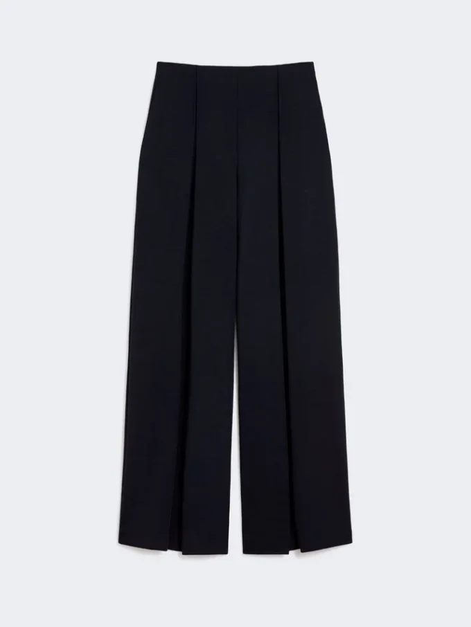 Wool jersey trousers, ultramarine