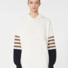 Wool-knit oversized jumper, ivory