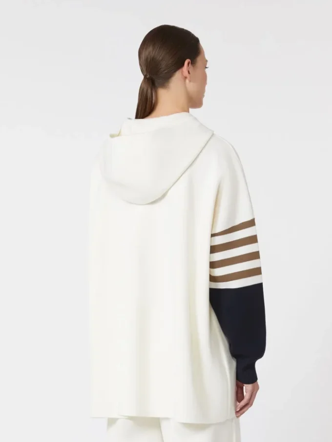 Wool-knit oversized jumper, ivory