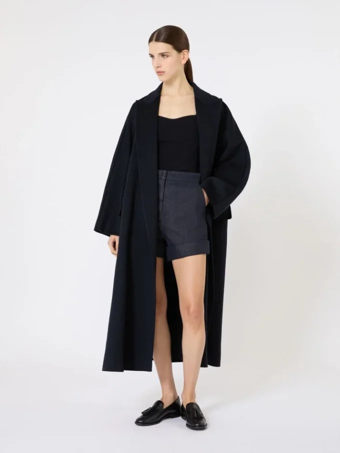 Wool-knit top, ultramarine