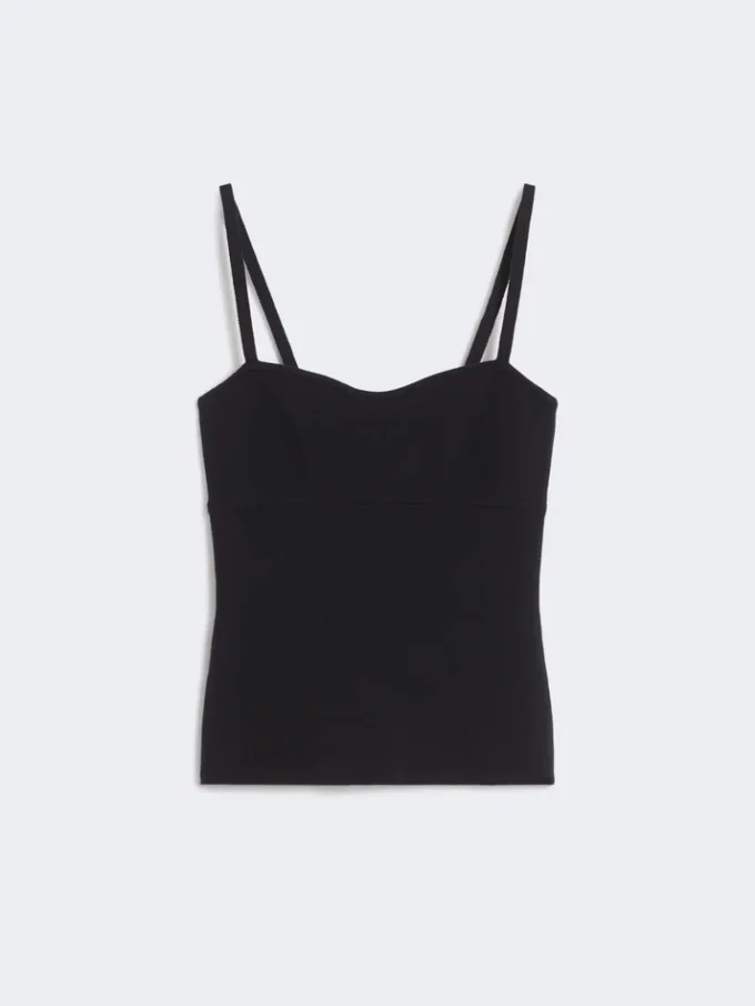 Wool-knit top, ultramarine