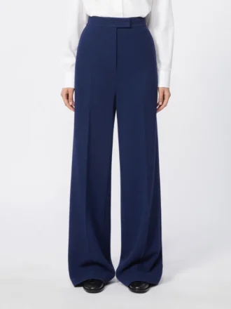 Wool piqua trousers, china blue