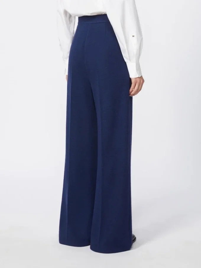 Wool piqua trousers, china blue
