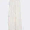 Wool piqua trousers, ivory Wool piqua trousers, ivory