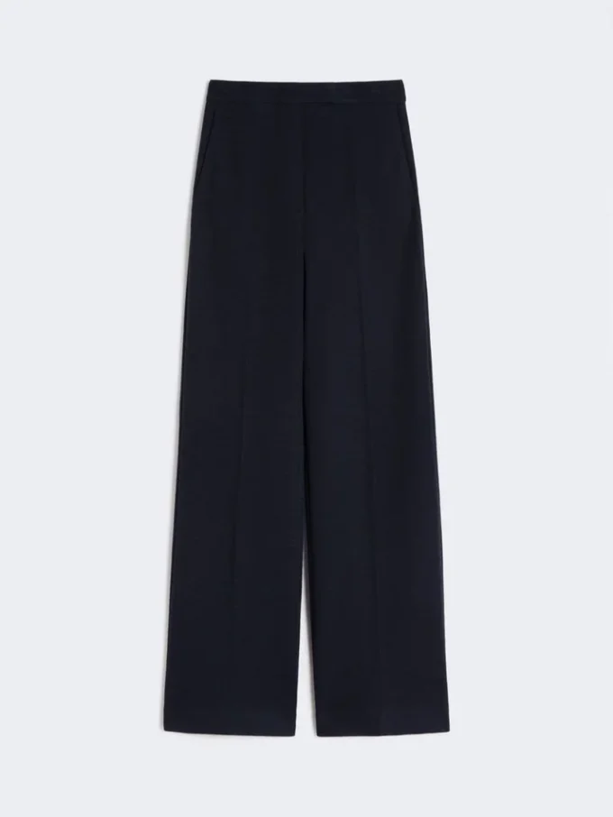 Wool piqua trousers, ultramarine