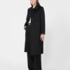 Wool robe coat, black Wool robe coat, black