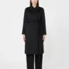 Wool robe coat, black Wool robe coat, black