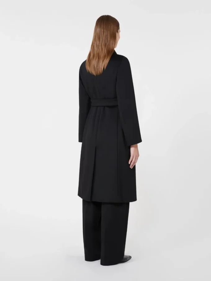 Wool robe coat, black Wool robe coat, black