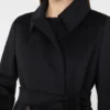 Wool robe coat, black Wool robe coat, black