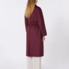 Wool robe coat, bordeaux