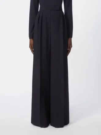 Wool seersucker trousers, ultramarine