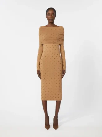 Wool yarn dress, skin dore