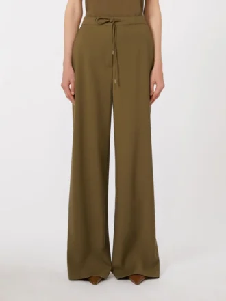 Woollen cloth joggers, kaki