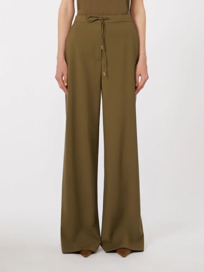 Woollen cloth joggers, kaki