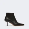 Zip-up leather ankle boots, black Zip-up leather ankle boots, black
